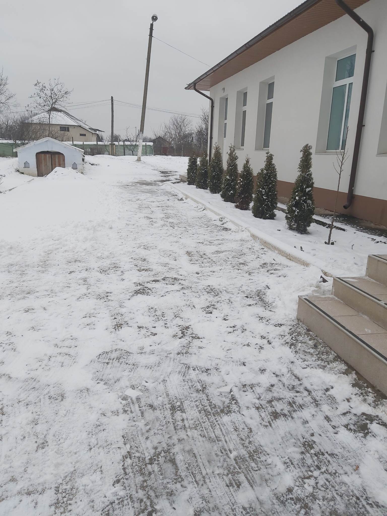 Curățarea căilor de acces spre instituțiile de învățământ