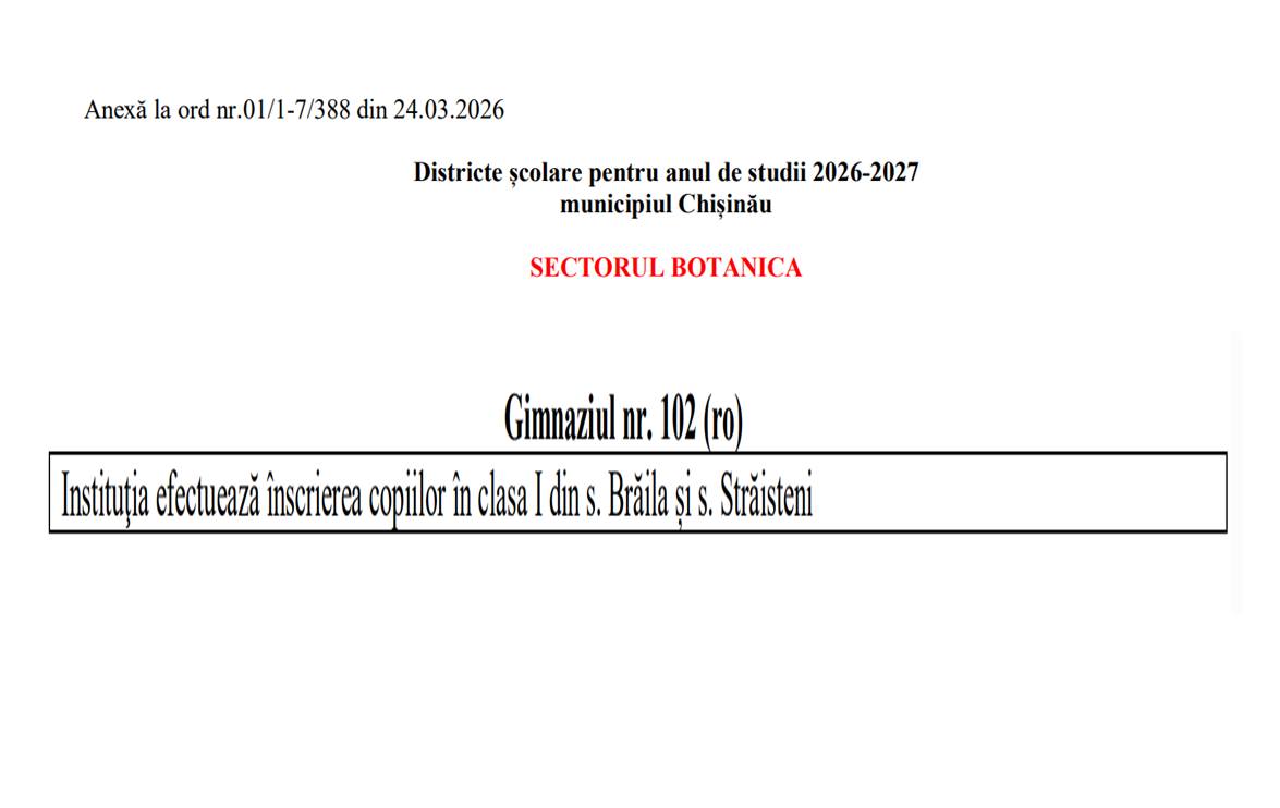 Inscrierea copiilor in clasa I